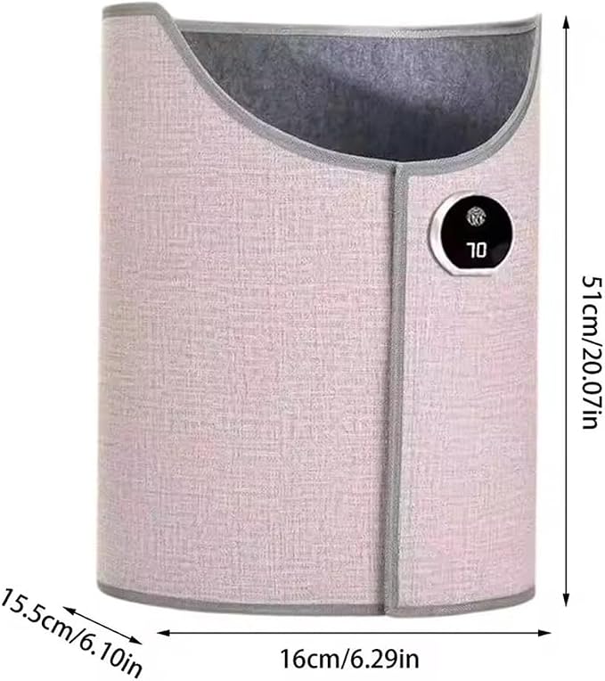 Portable Leg Warmer with Soft Blanket Under Desk Leg Foot Knee Heater Quiet Foot Warmer Winter Foot Warmer 60 Degree Small Space Heater Portable Space Heater for Office and Home (Gray)