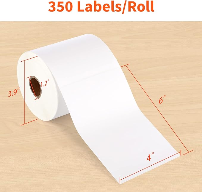 JADENS Pink Thermal Label Printer & 1 Roll Thermal Labels