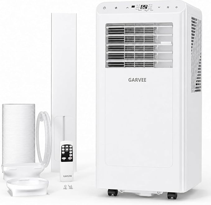 Portable Air Conditioners, 8000 BTU 3-in-1 AC Unit, Cools Up to 450 Sq.Ft, Quiet <42dB with 24H Timer & Remote, Floor Standing for Bedroom Home Office