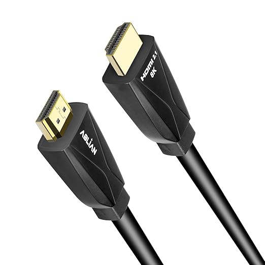 8K HDMI 2.1 Cable 6.6ft Ultra High Speed HDMI Cable, 48Gbps 8K 60Hz 4K 120Hz Support Compatible with Apple TV Samsung QLED Sony LG PS5