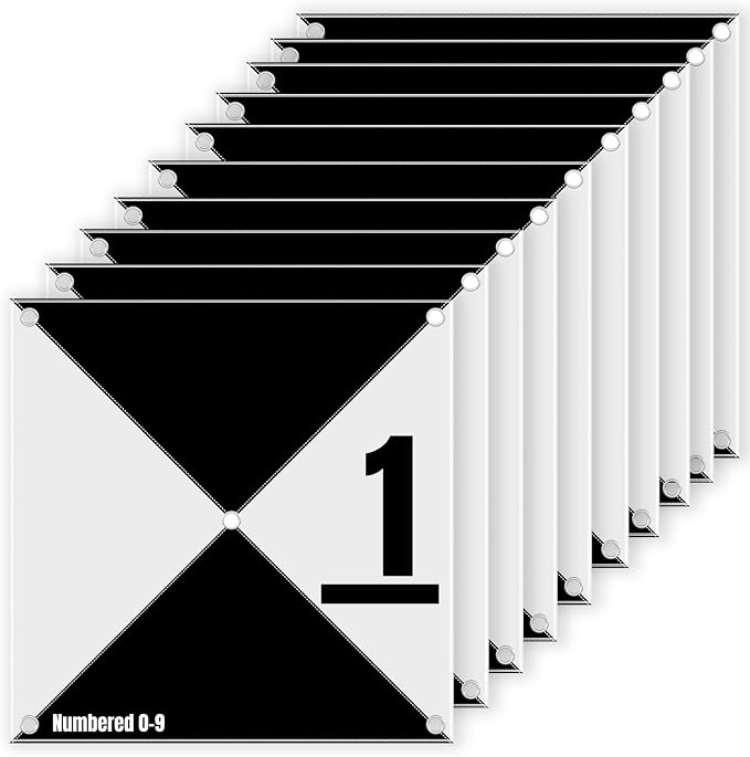 10 Pack Drone Ground Control Point GCP, 24"x24" Black/WhiteMarkers UAV Aerial Target for Mapping & Surveying