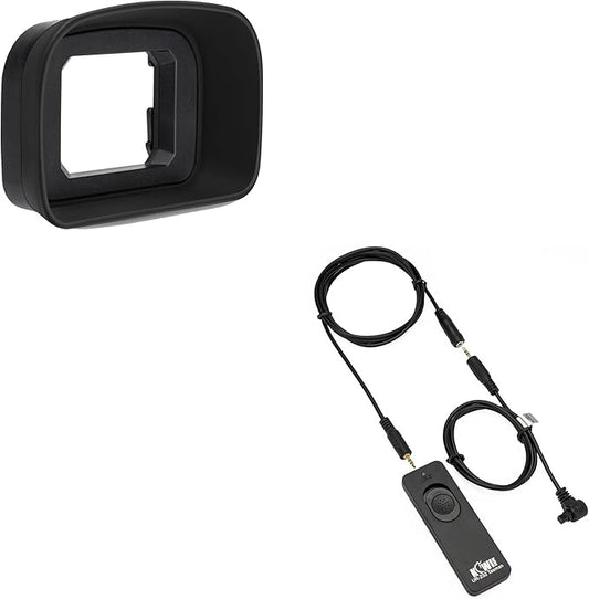 ER-H Long Soft Eyecup Eyepiece Viewfinder Cover & RS-80N3 Remote Control Shutter Release Cord for Canon EOS R3 Mirrorless Camera