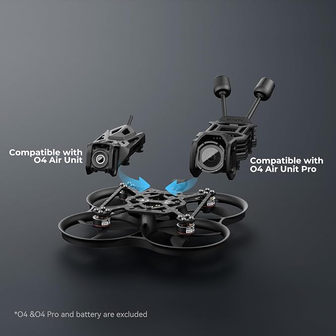 BETAFPV Pavo20 Pro II Brushless Whoop Quadcopter with HD VTX Bracket F4 2-3S 20A AIO FC, LAVA 1104 7200KV Brushless Motors, COB LED Strip Compatible with O4/O4 Air Unit Pro, for FPV Freestyle Shooting
