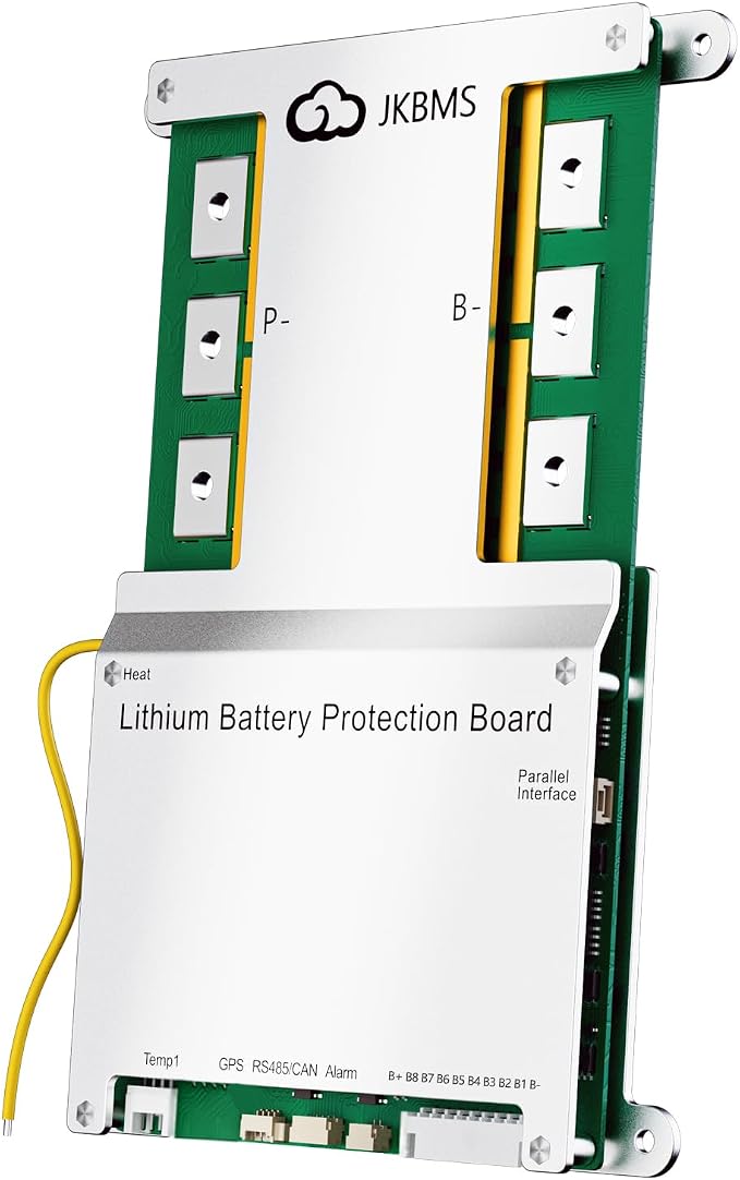 JKBMS JK-B2A8S30P-HCRPB Smart BMS 300A (3S-8S) - Parallel Support, 2A Balancer, CAN/RS485, Heating for 12V/24V Heavy-Duty Battery Bank