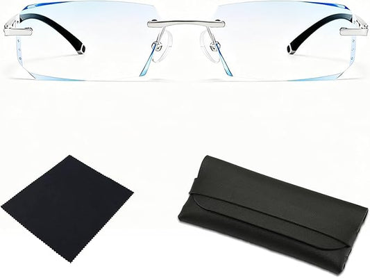 2026 New Clarity Blue Glasses, Clarity Multifunctional Smart Blue Glasses, Automatic Adjustment Eye Reading Glass for Men/Women with Case and Glasses Cloth