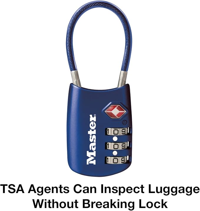 Master Lock 4688D Set Your Own Combination TSA Approved Luggage Lock, 2 Pack, Assorted