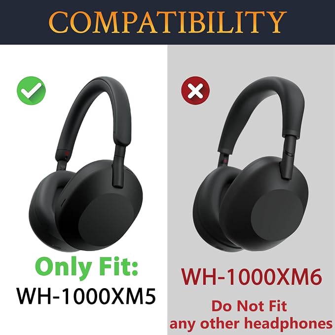 SOULWIT Broken Hinge Repair Connectors for Sony WH-1000XM5 Side Cover Slider - Black