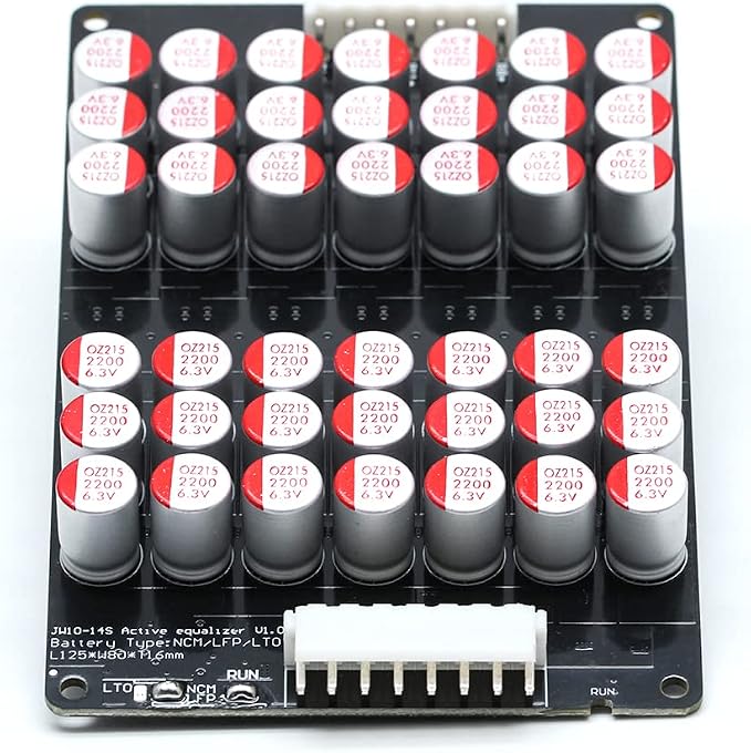 10S-14S 13S 12String 5A Capacitor Active Equalizer Lifepo4 Lithium Lipo/Titanate LTO Battery Energy Active Equalization BMS Balancer Module Whole Group Balancer