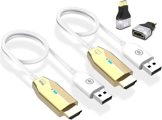 2026 Upgrade Wireless HDMI Transmitter and Receiver 328FT/100M, 4K Decode 1080P@60Hz Ultra HD Extender Kit Display Adapter, Plug & Play 5G+2.4G for Video/Audio to Monitor from TV Box/Laptop/Projector