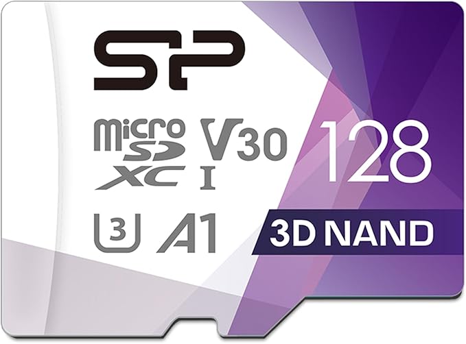 Silicon Power 128GB Micro SD Card U3 SDXC Up to 100MB/s High Speed Memory Card for Cams, DJI Pocket and Drones