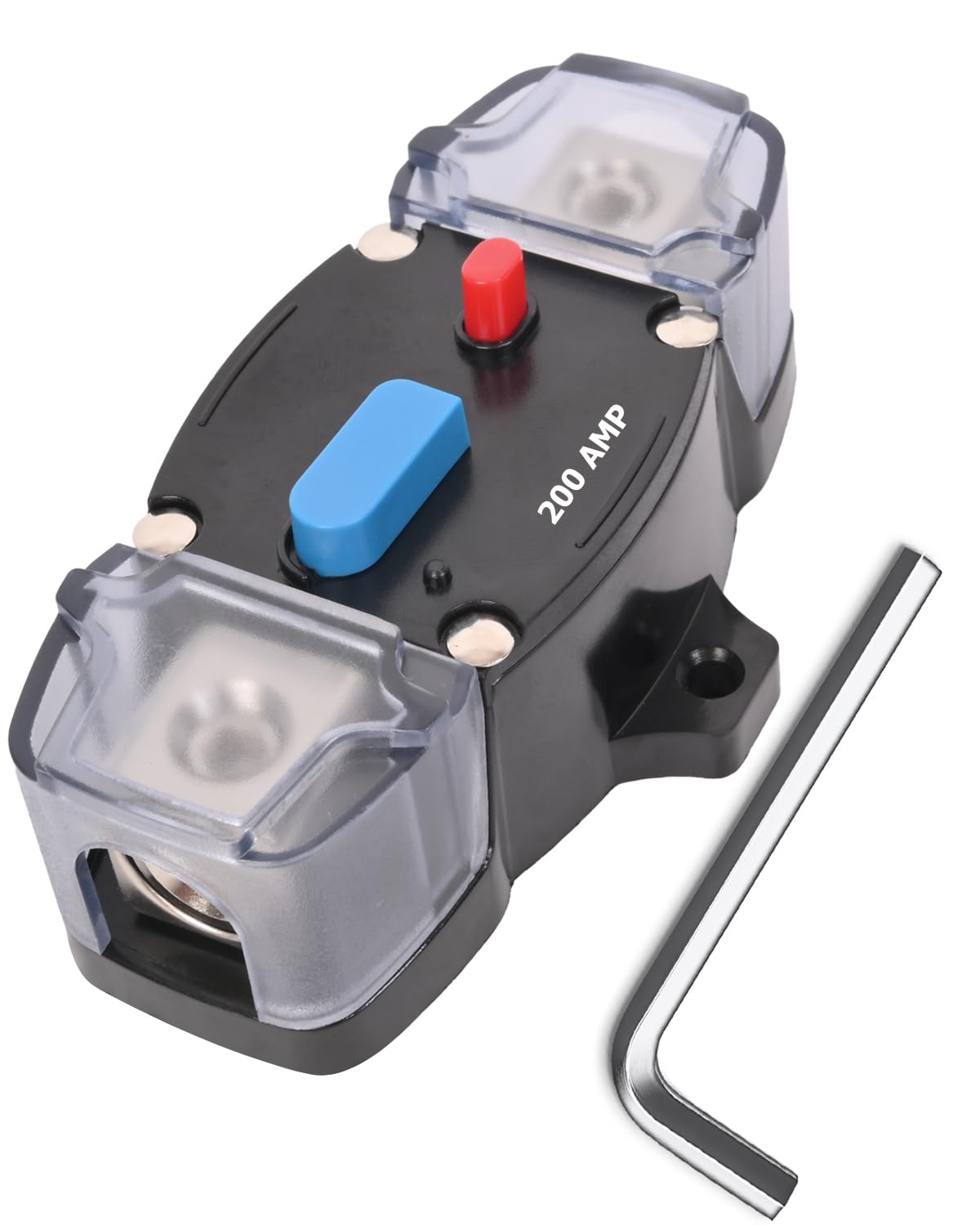 200 Amp Circuit Breaker 12-48 Volt DC 200A Self Recovery Resettable High Amp Circuit Breaker with Manual Reset Button for Automotive RV Marine Boat Car Audio and Amps Protection