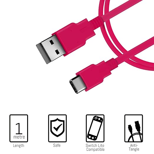 Orzly Accessories Bundle for Switch Lite - Case & Screen Protector for Nintendo Switch Lite Console, USB Cable, Games Holder, Comfort Grip Case, Headphones, Thumb-Grip Pack & More - Pink