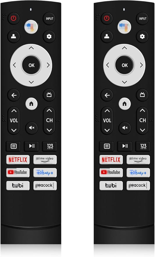 2 PC Replacement Remote Control for Hisense Smart Google TV Series,for UHD 4K ULED Google TVs,for Mini-LED ULED 4K TV Series（No Voice）