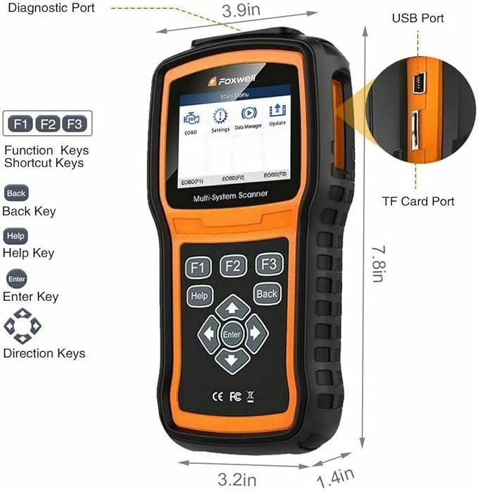 FOXWELL NT530 for GM Chevrolet - All Systems, All Maintenance Service - Bidirectional Diagnostic Tool - OBD2 Scanner - Code Reader ABS Bleed SRS Airbag SAS TPMS TPS EPB Oil