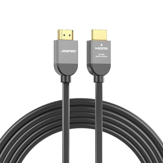 RUIPRO 8K HDMI Ultra High Speed Certified Cable 16 Feet 48Gbps 8K60Hz 4K120Hz Dynamic HDR eARC HDCP2.2/2.3 for RTX4080/4090/3080/3090, Xbox S/X, PS5/4, AVR, Projector, LG/Samsung/Sony TV