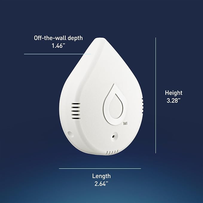 Moen Flo Smart Water Leak Detector, White, 4-Pack 920-005 + 2-Pack 6-Foot Leak Sensing Cable