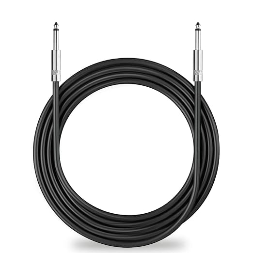 Pro 25 Feet 12AWG 1/4" to 1/4" Speaker Cable - 25ft 12 Gauge Speaker Wire Cord for Audio Amplifier - Single