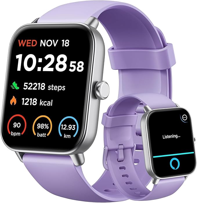 Gydom Smart Watches for Women for Android & iPhone, Alexa Built-in, 1.8" Smartwatch with Heart Rate/SpO2/Sleep/Stress, IP68 Waterproof Fitness Tracker, 101+ Sports Modes, Purple