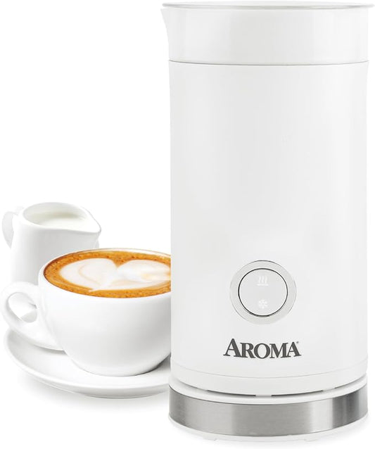 AROMA® 4-in-1 Cold & Warm Milk Frother and Steamer with Auto-Off One-Touch Controls (200ml)