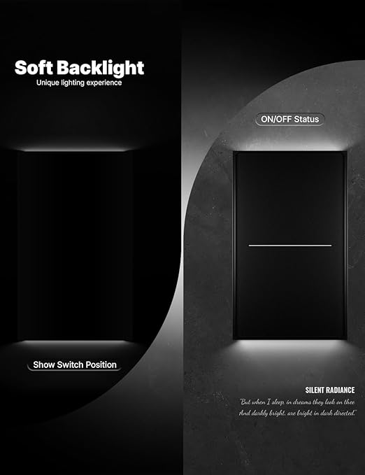 MOES Full Touch Smart Switch, SF(Star Feather 2026 Version) Wall Light Switch, Neutral Wire Required, Anti-Glare Panel, 2.4GHz WiFi Work with Smart Life/Tuya App, Alexa and Google Home, Grey 2 Gang