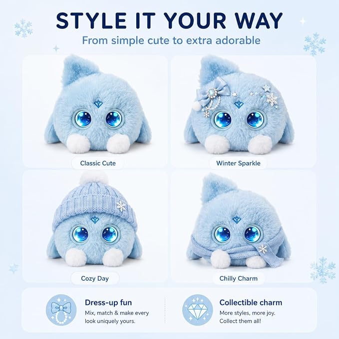 AI Plush Companion, GPT-Powered Voice Chat Stuffed Toy with Conversation Memory, Expressive LED Eyes and Touch Response, Cute Stuffies Interactive AI Toys Gift for Teens