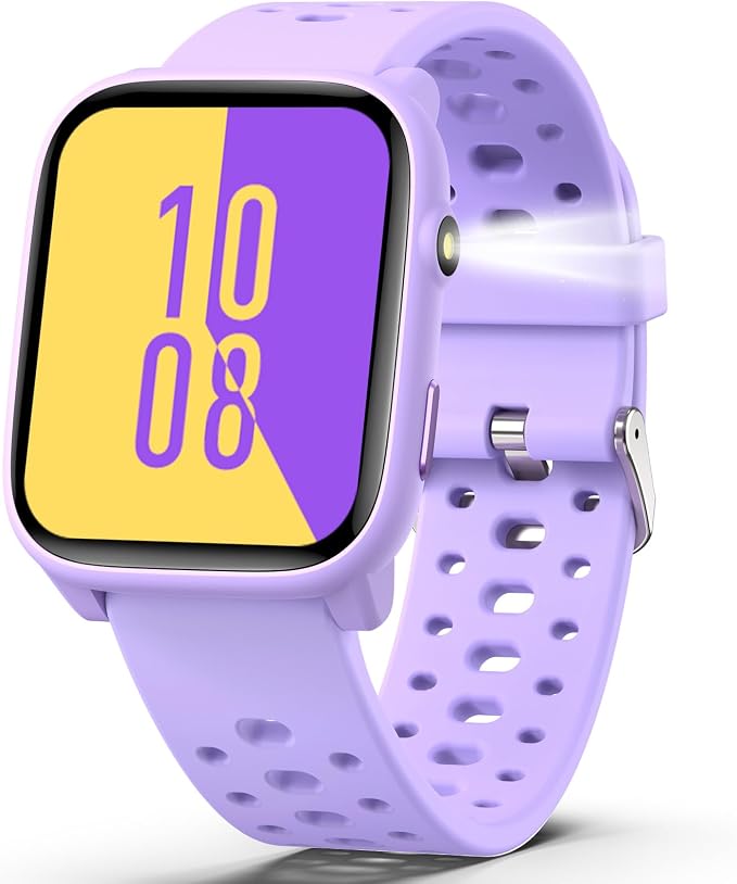 Smart Watch for Kids, 1.83" Fitness Tracker Watch Pedometer, Heart Rate, Sleep Monitor, IP68 Waterproof, Pedometer, Puzzle Games with/Without APP for Girls Boys Teens 6-16