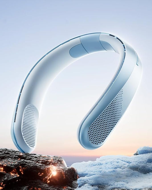RANVOO FG10 Pro 2026 Ice Cooling Neck Fan 【Full Body Cooling 16 Hours Battery Life】 AI Personal Cooler, Immersive Neck Cold Wind, Rechargeable Strong Airflow Wearable Fan,Gift for Mom Dad