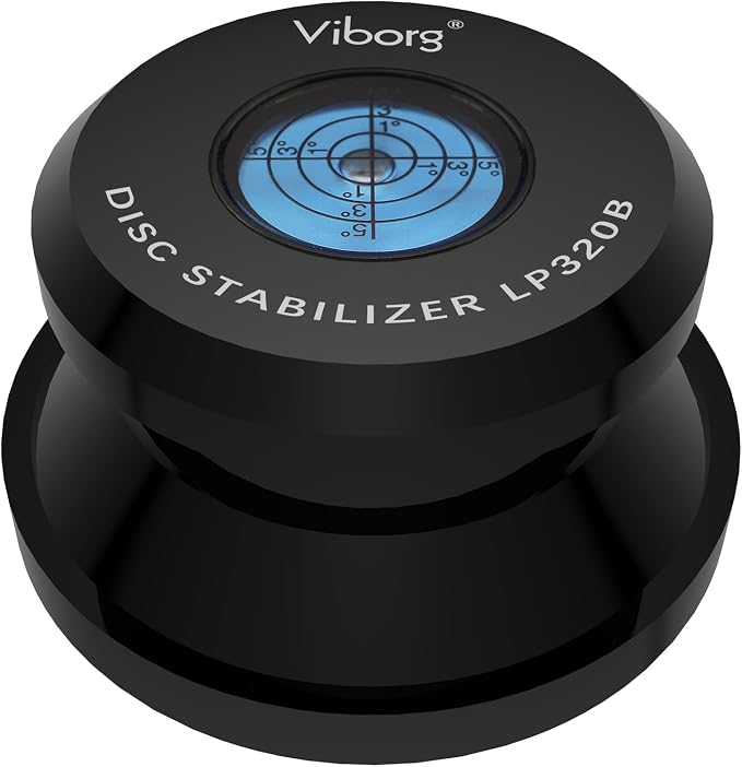 Viborg LP320B Record Weight Turntable Disc Stabilizer 77x41mm 11.3oz Aluminum LP Phono Record Puck Turntable Level for Vinyl Record Player, Turntables, Phonograph
