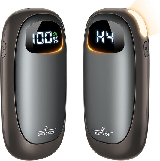 Hand Warmers Rechargeable-Electric Hand Warmers, Max 16 Hrs Warmth Up to 127℉, LED Display & Flashlight, Dual-Side Heating Portable Heater for Golf Hunting Camping for Men Women, Valentine's Day Gifts