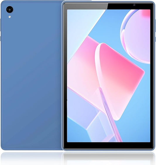 Veidoo Android 15 Tablet, 10.1 inch Tablet with 11GB RAM (3GB+8GB Expansion) 64GB ROM, Five-Core Processer, WiFi 6, 1280x800 IPS FHD Touchscreen, 2MP+5MP Camera,Face Recognition (Jewel Blue)