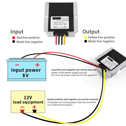 Power Converter to Step Up,5V to 12V Step Up Converter 6 Till 12 Volts Omvandlare,6V 12V Converter,DC DC Step Up Converter 5V to 12V 10A 120W Boost Power Supply Module