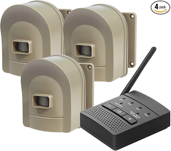 1/2 Mile Hosmart Driveway Alarm Wireless Sensor System & Driveway Sensor Alert System Weatherproof Security Outdoor Motion Sensor & Detector