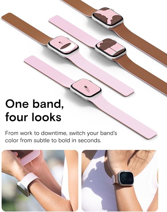 MOFT Snap Duo Watch Bands Compatible with Apple Watch, Quick Magnetic Wear, Duo-Color Design & Soft Silicone, iWatch Bands for Ultra 3/2/1, Series 11/10/9/8/7/SE/6/5/4/3/2/1, 38/40/41/42/44/45/46/49mm