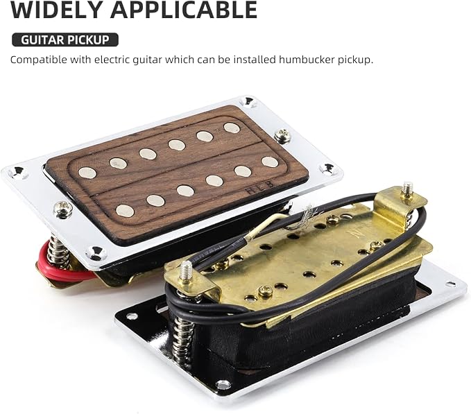 6 String Rosewood Humbucker Pickups for Electric Guitar Replacement Parts (non-adjustable slug)