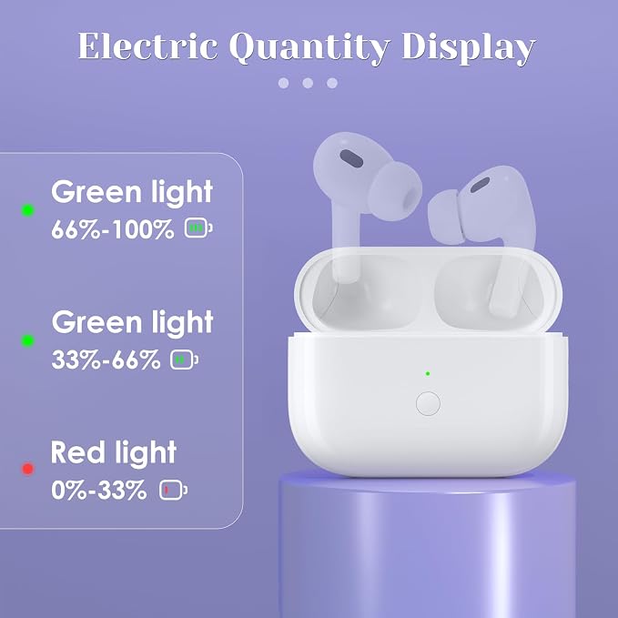 Compatible for AirPods Pro 1st 2nd Gen Wireless Charging Case, Type C Charging Port Charging Case for AirPod Pro 2 Charging Case with Bluetooth Pairing Sync Button