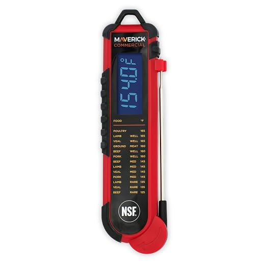 Maverick PT-100 Pro-Temp Commercial Smoker BBQ Probe Meat Thermometer, 5-Inch, Red