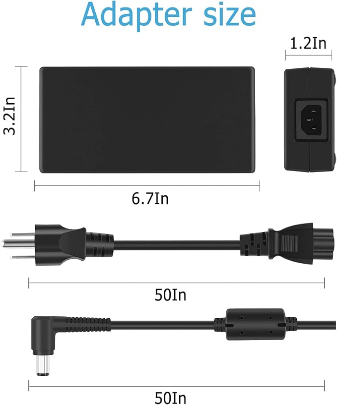 19.5V 11.8A 230W AC Charger Adapter Replacement for Intel NUC KIT NUC8i7hnkqc NUC8i7hnk NUC8i7hvkva NUC8i7HVK NUC9i7FNH NUC9i5FNH NUC9i3FNH NUC9i9QNX NUC9i7QNX NUC9i5QNX
