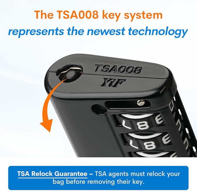 Forge Open Alert TSA Approved Luggage Locks, 4 Digit Combination TSA Travel Locks with TSA008, Zinc Alloy Body for Luggage, Suitcase, Backpack, and More. Black 2 Locks.