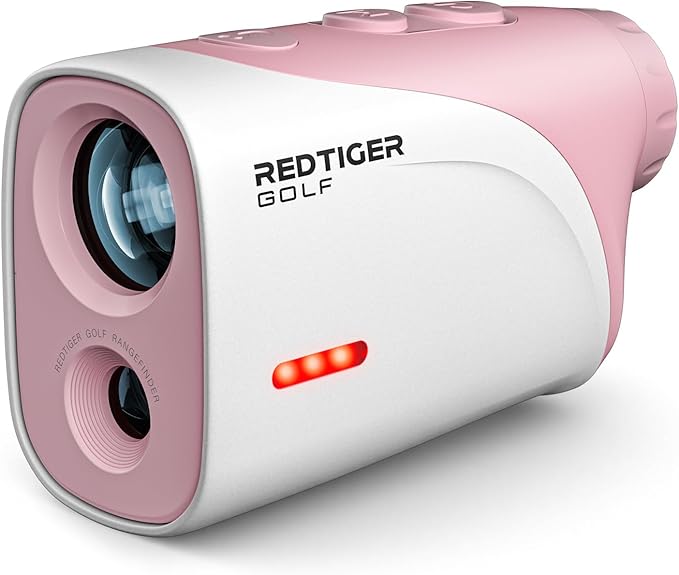 REDTIGER Mini Golf Range Finder with 1200 Yards, IP65 Waterproof and Slope Switch, 7X Magnification, Magnetic & Rechargeable Golf Rangefinder, Flag Pole Lock Vibration