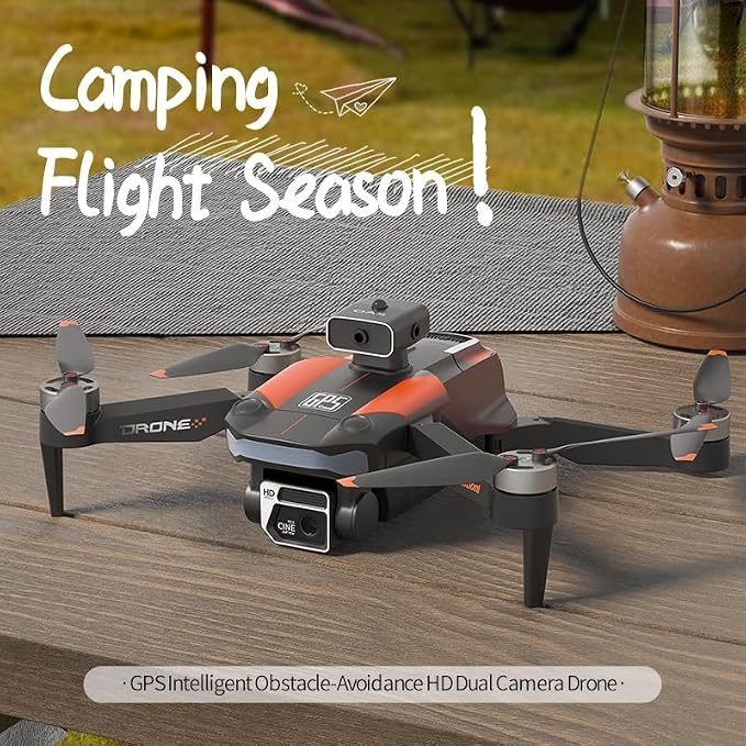GoolRC GPS Drone with 8K Dual Camera for Adults, 60 Mins Flight with 3 Batteries, Foldable Brushless Motor FPV RC Quadcopter with Carrying Case, Obstacle Avoidance, Auto Return, Optical Flow, Headless Mode, Waypoint Fly