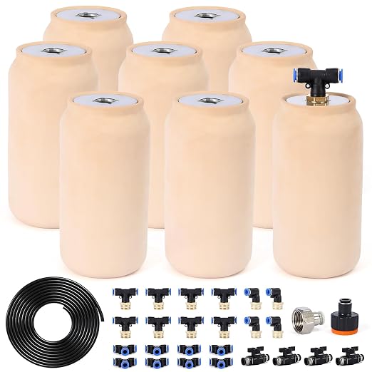 8pcs Olla Watering System 30oz Plant Self Watering Garden Watering System 3.5x3.5x7in Irrigation System Olla Watering System Automatic Plant Watering Devices for Garden