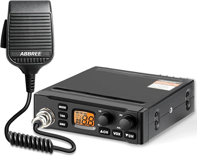 ABBREE CB Radio for Truckers Long Range AM FM Professional CB Radios,Compact Design,Instant Emergency Channel 9/19,Full 40 Channels,Handheld Mic,LCD Display,VOX (AR-M6)