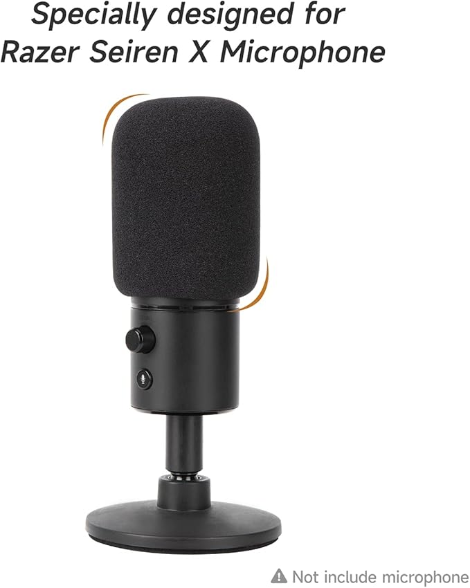 for Razer Seiren X Pop Filter - Mic Foam Cover Windscreen Customized for Razer Seiren X Streaming Microphone