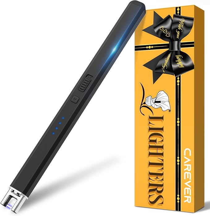 Candle Lighter Stocking Stuffers for Women Men, Electric Candle Lighter USB Rechargeable Graduation Gifts for Him Wife Girlfriend Safety