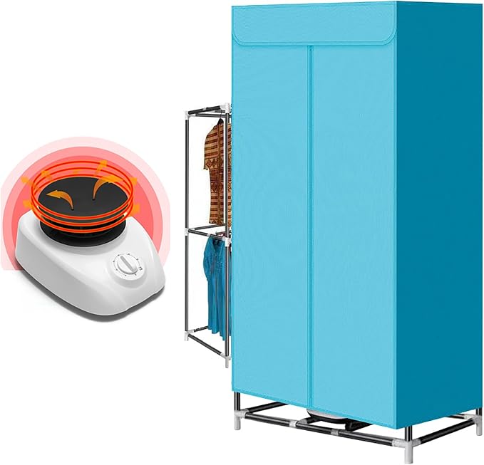 1000W Portable dryers for laundry, Portable Clothes Dryer, Mini dryer for clothes, Electric Clothes Dryer Machine for Apartment, RV, Travel(US plug)