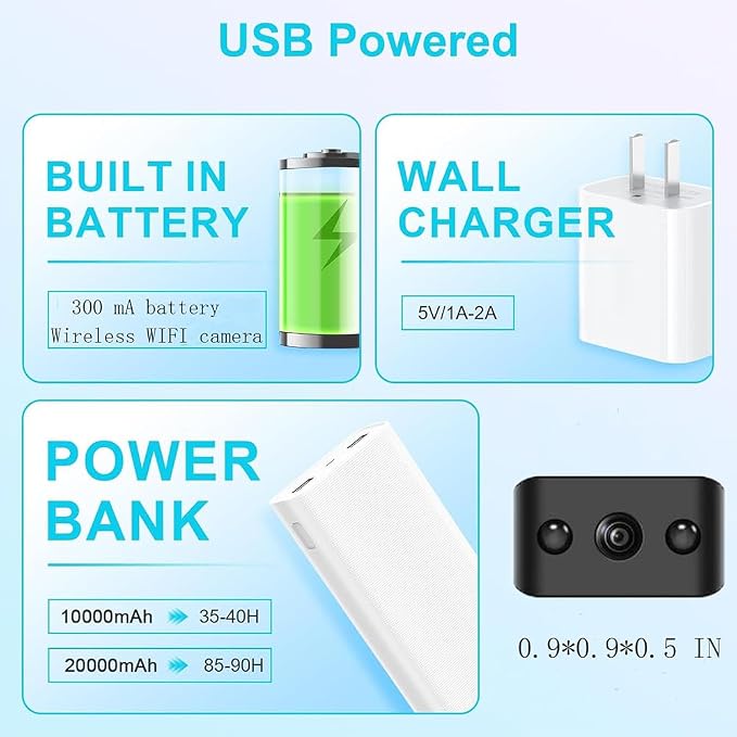 Small Indoor Outdoor Camera Security Wireless Home Cameras Spy Mini WiFi Pet Camaras, HD Tiny Nanny Cam,Wide Angle,Night Vision, Home Indoor Outdoor Camara,Can No Need WiFi Cams For House Security