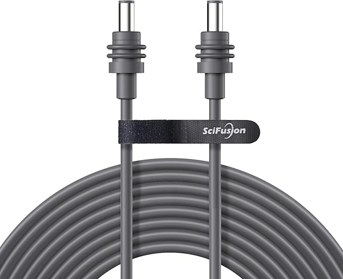 Starlink Mini Power Cable 16FT/5M, DC5521 Male to Male, Waterproof Mating — Replacement Starlink Mini DC Power Cable