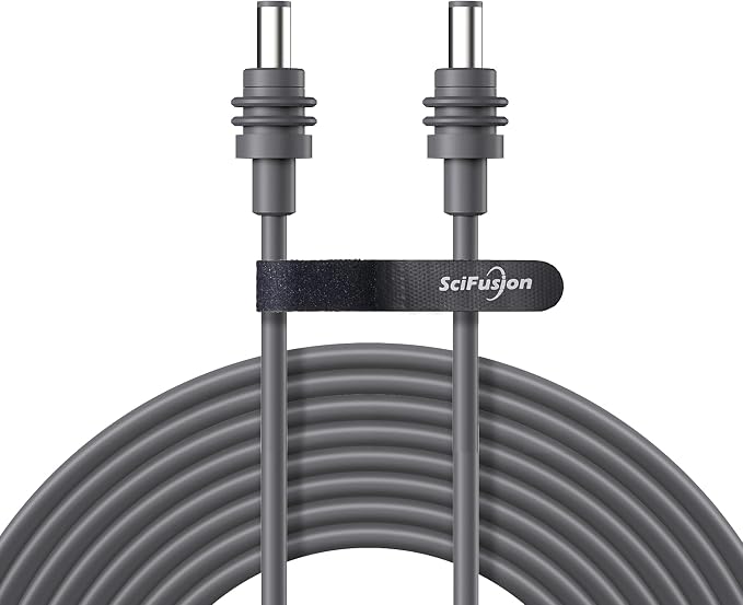 Starlink Mini Power Cable 50FT/15M, DC5521 Male to Male, Waterproof Mating — 18AWG Replacement Starlink Mini DC Power Cable