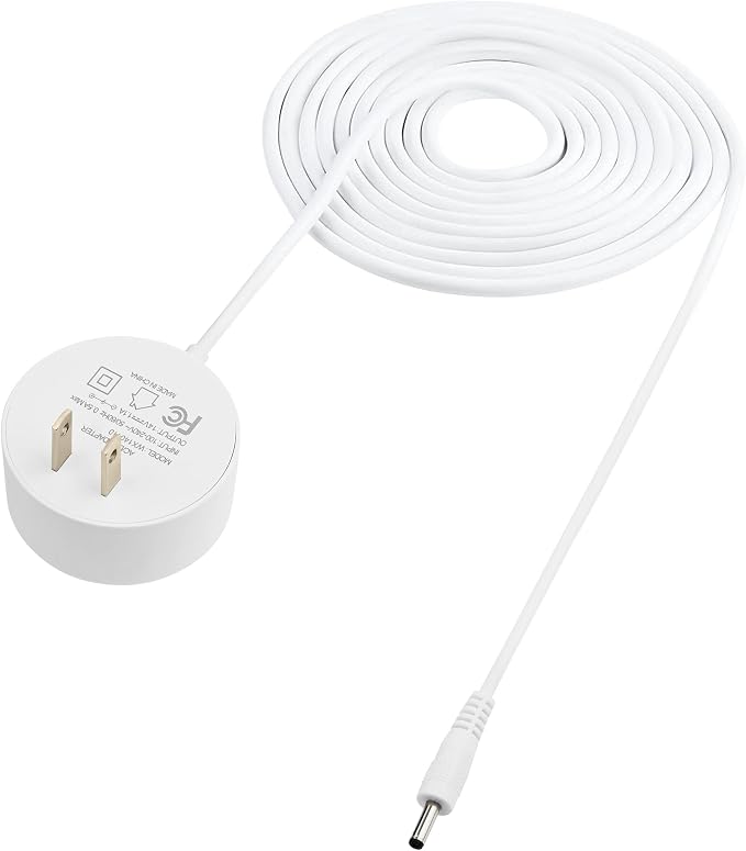 17-Foot Power Adapter Compatible With Google Nest Mini, Hub, WiFi Router and Point - Extra Long Power Cable