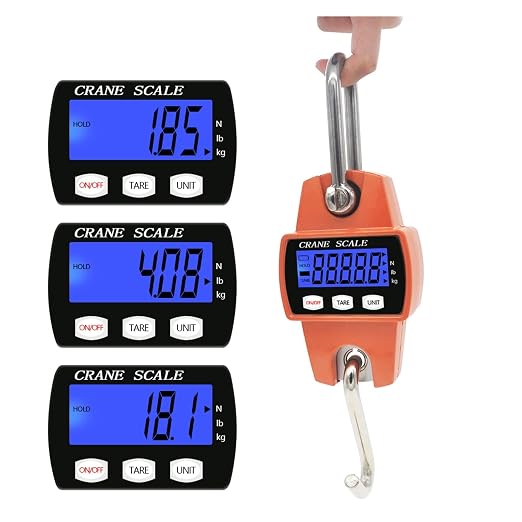 Luggage Scale 300kg Electronic Digital Portable Suitcase Travel Weighs Baggage Bag Hanging Balance Weight with Backlight for Garage Farm(Orange)